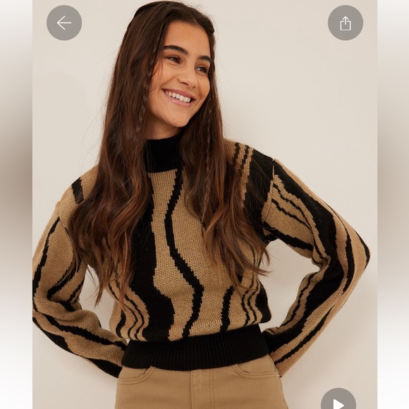 NA-KD Print Detail Sweater - Picture 3 of 10